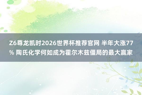 Z6尊龙凯时2026世界杯推荐官网 半年大涨77% 陶氏化学何如成为霍尔木兹僵局的最大赢家