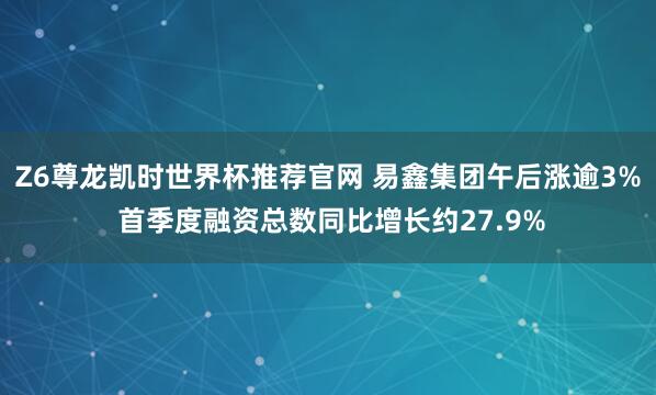 Z6尊龙凯时世界杯推荐官网 易鑫集团午后涨逾3% 首季度融资总数同比增长约27.9%