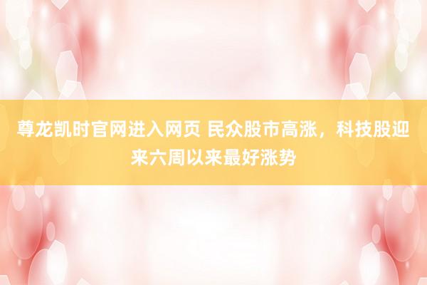 尊龙凯时官网进入网页 民众股市高涨,科技股迎来六周以来最好涨势
