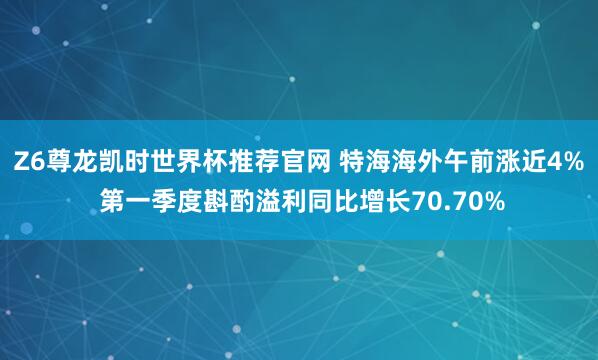Z6尊龙凯时世界杯推荐官网 特海海外午前涨近4% 第一季度斟酌溢利同比增长70.70%