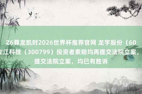 Z6尊龙凯时2026世界杯推荐官网 龙宇股份（603003）、左江科技（300799）投资者索赔均再提交法院立案，均已有胜诉
