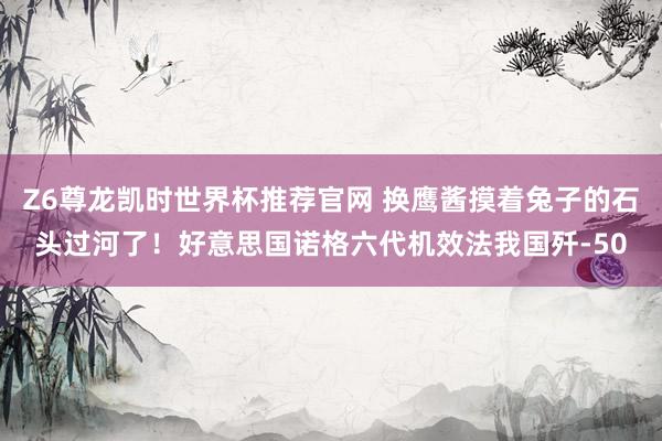 Z6尊龙凯时世界杯推荐官网 换鹰酱摸着兔子的石头过河了！好意思国诺格六代机效法我国歼-50