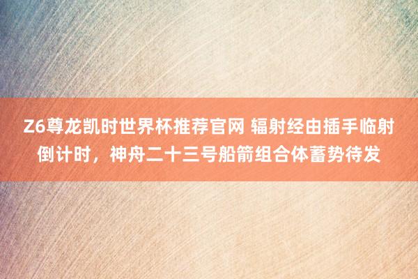 Z6尊龙凯时世界杯推荐官网 辐射经由插手临射倒计时，神舟二十三号船箭组合体蓄势待发