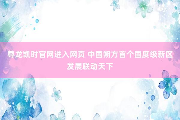尊龙凯时官网进入网页 中国朔方首个国度级新区发展联动天下