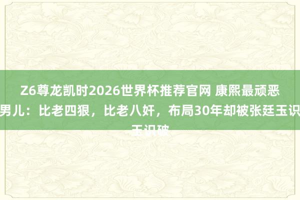 Z6尊龙凯时2026世界杯推荐官网 康熙最顽恶的男儿：比老四狠，比老八奸，布局30年却被张廷玉识破