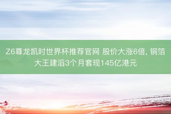 Z6尊龙凯时世界杯推荐官网 股价大涨6倍, 铜箔大王建滔3个月套现145亿港元